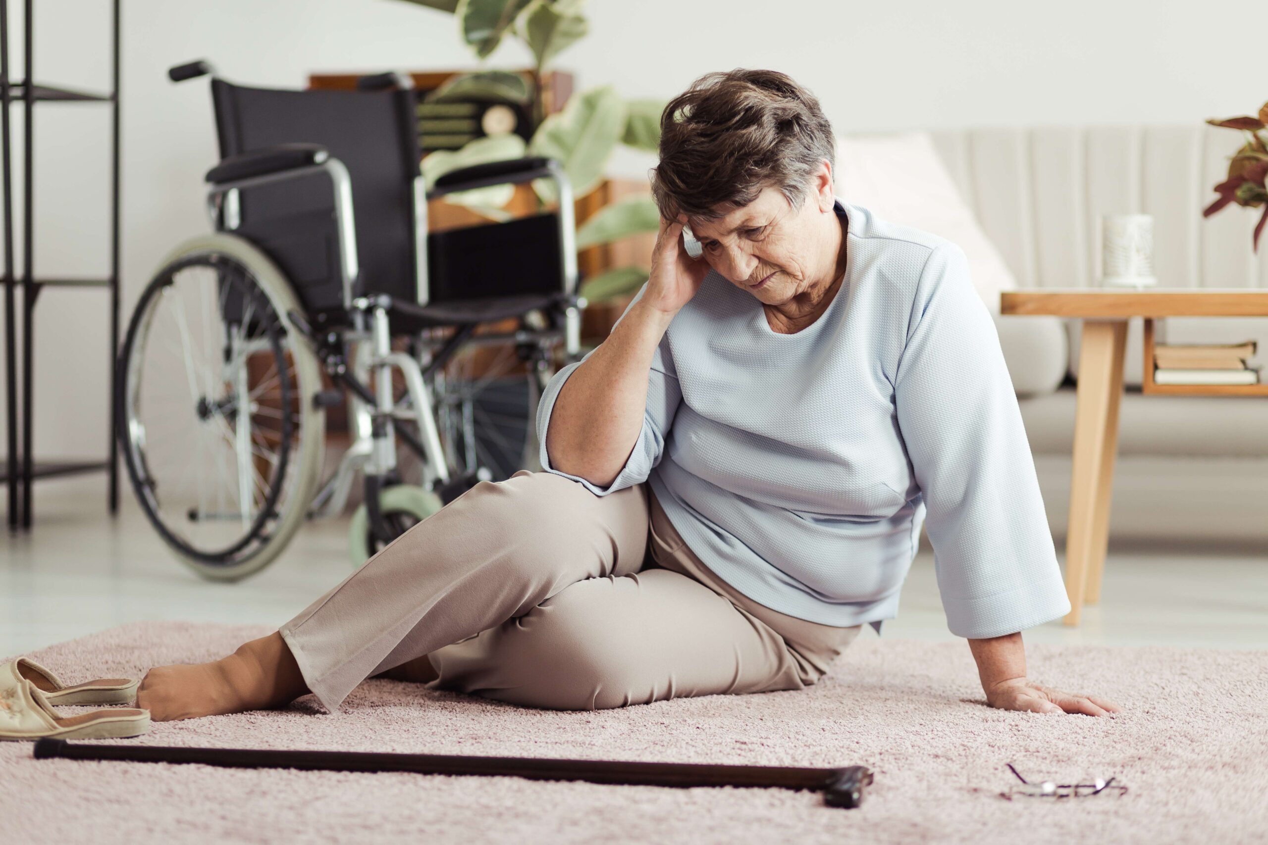 What is considered a fall in a nursing home?